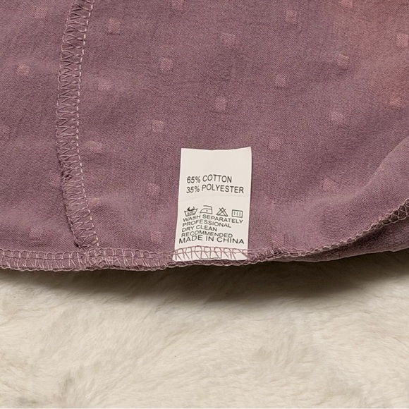 Angashion Mauve Crochet Lace Ruffle Romper XXL Swiss Dot Coquette Cottagecore - Picture 9 of 9